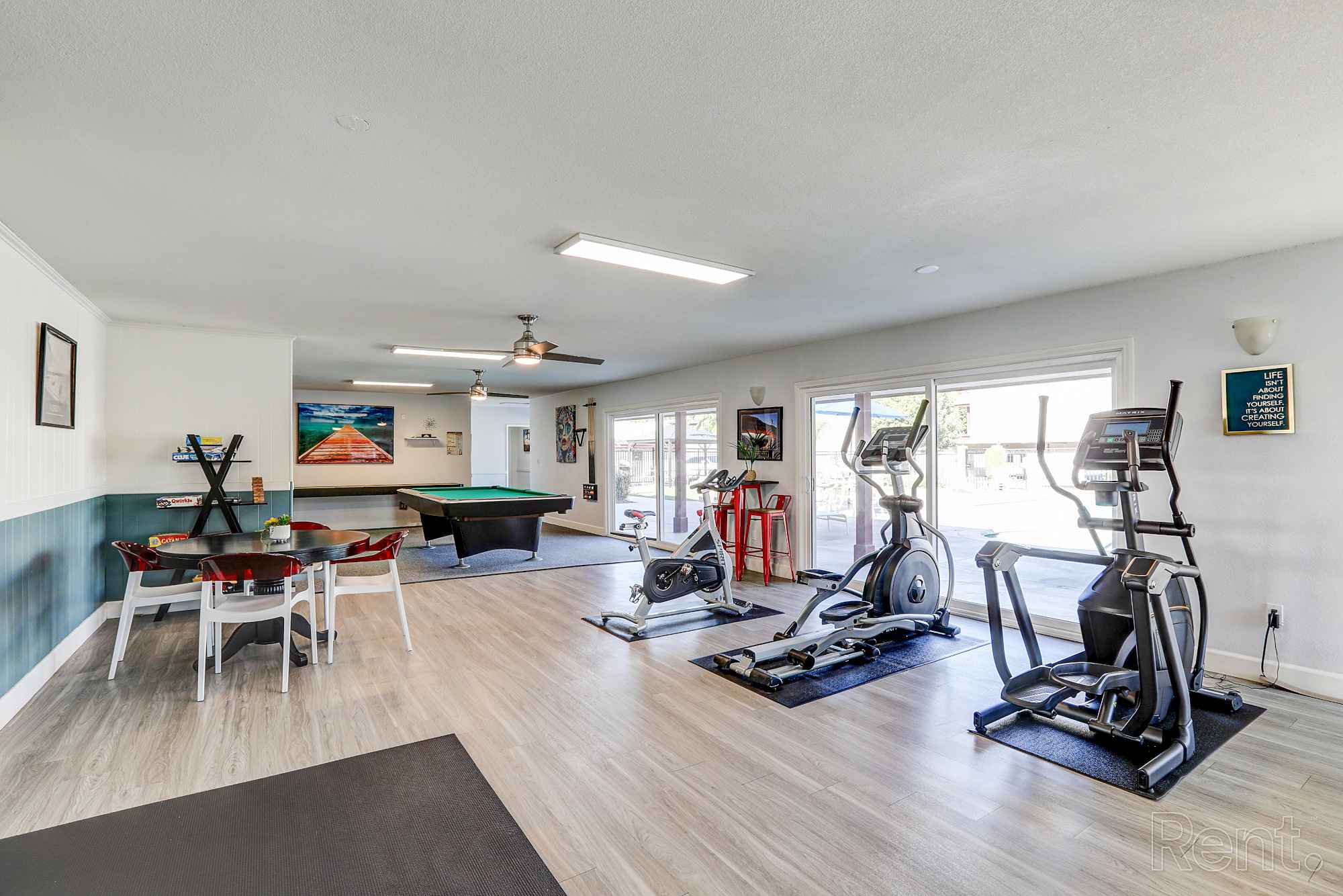 gym rec room at Chateau de Ville